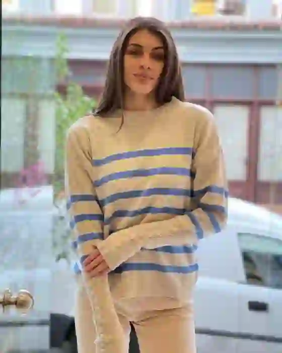 Πλεκτη Μπλουζα Με Κουμπια-Μπεζ