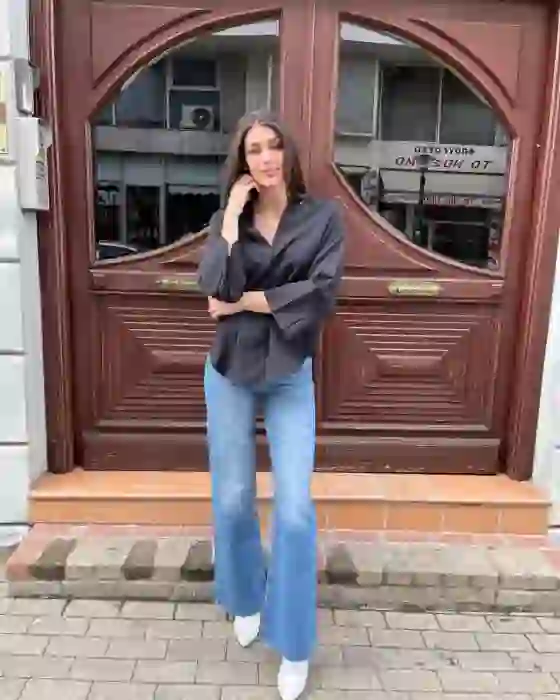 Πουκαμισο Με Καμπανες- Mαυρο