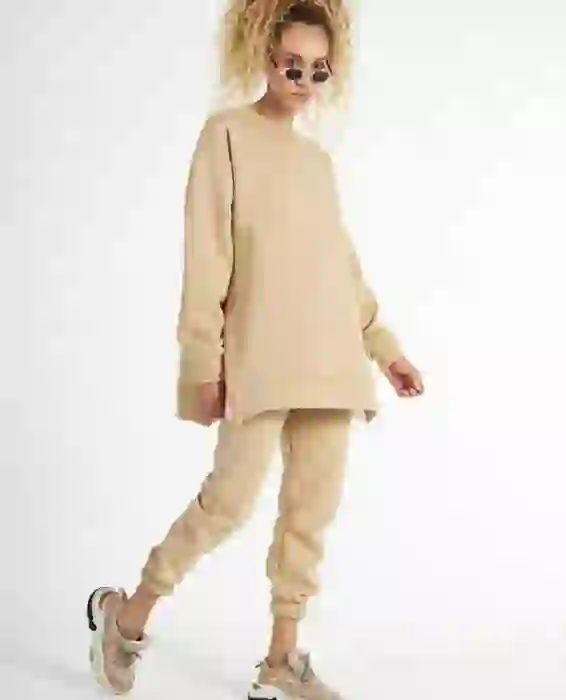 Sweatshirt Set Oversize- Μπεζ