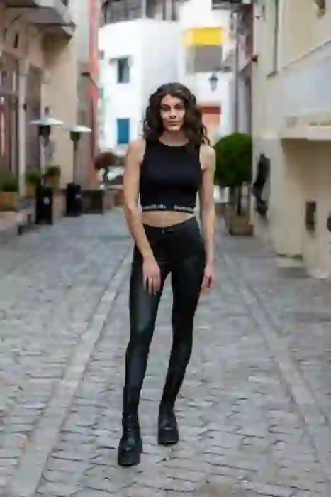 Δερματινο Κολαν Ματ- Μαυρο