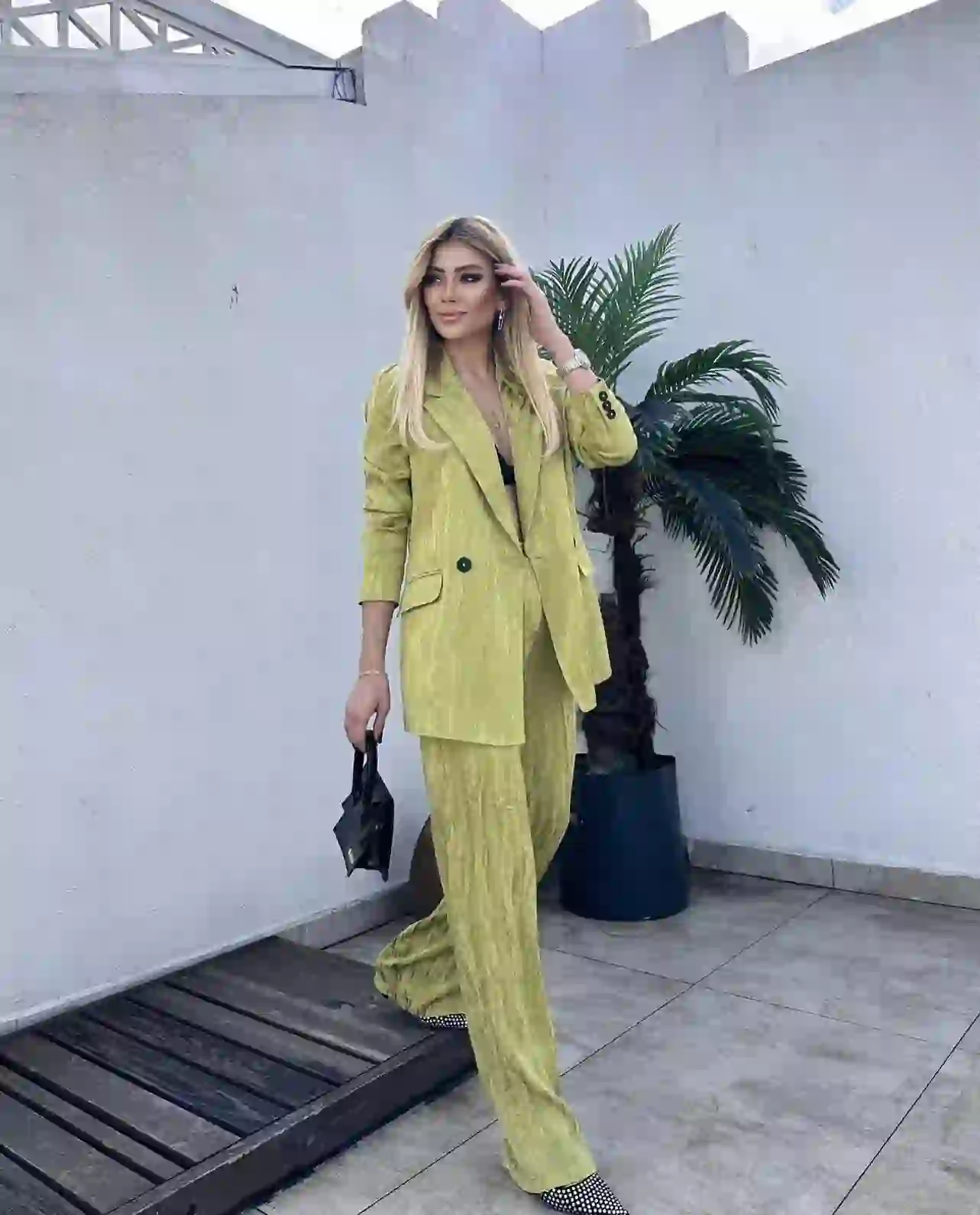 Premium Satin Set- Lime