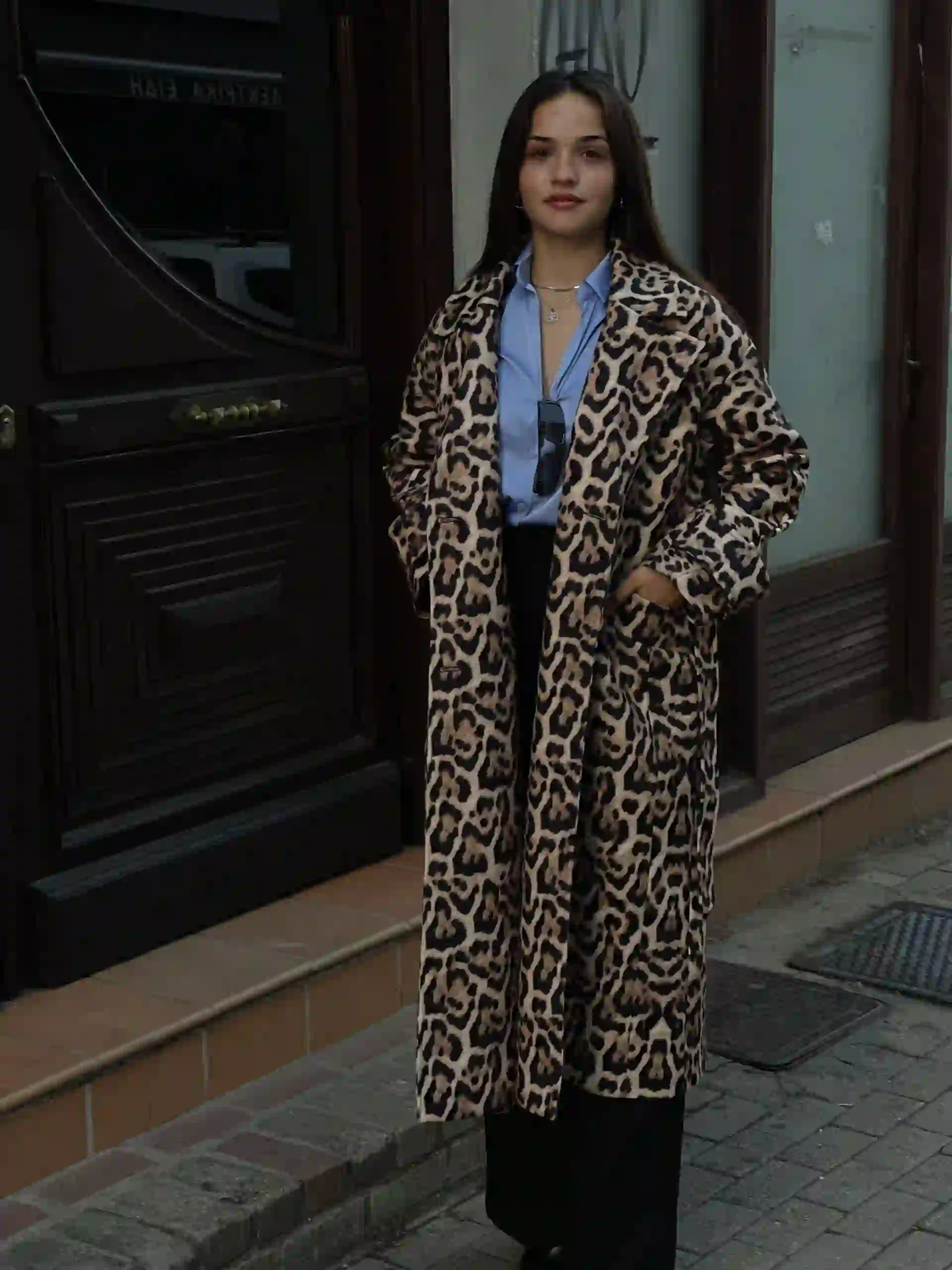 ◼️Oversize Λεοπάρ Παλτό