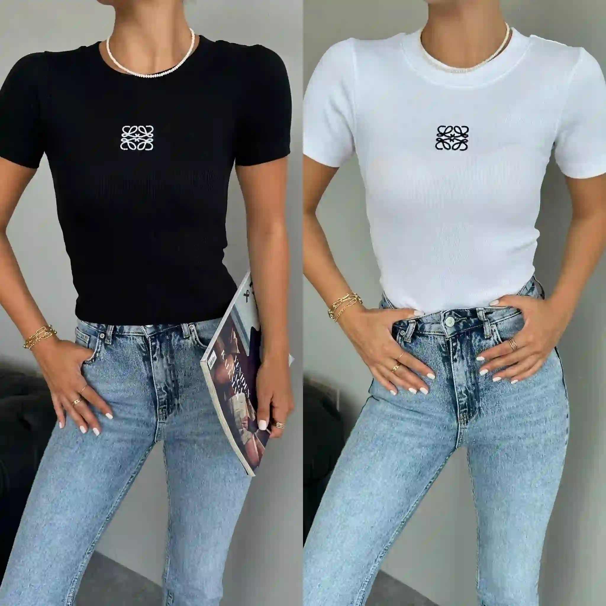 ◼️Κοντομάνικες Τοπ-Μπλούζες Ριπ