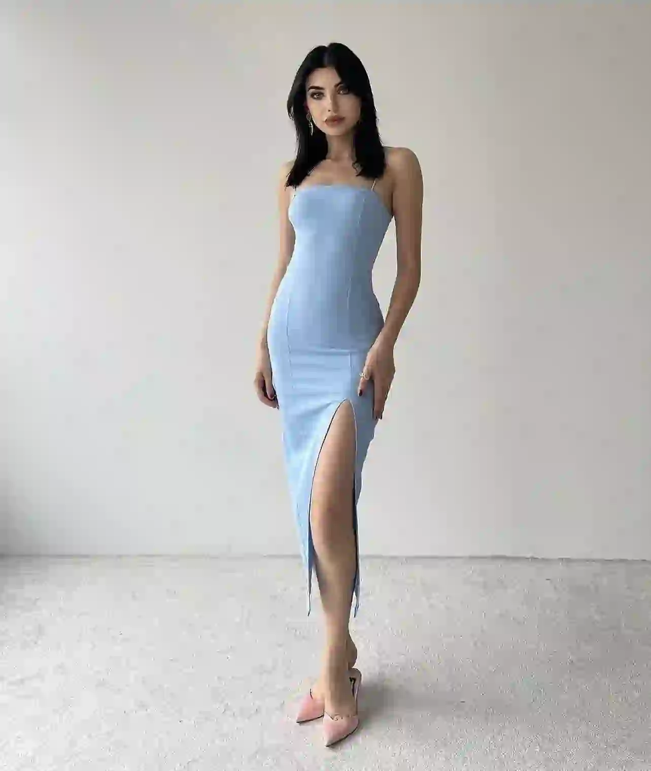 Baby Blue Pencil Dress