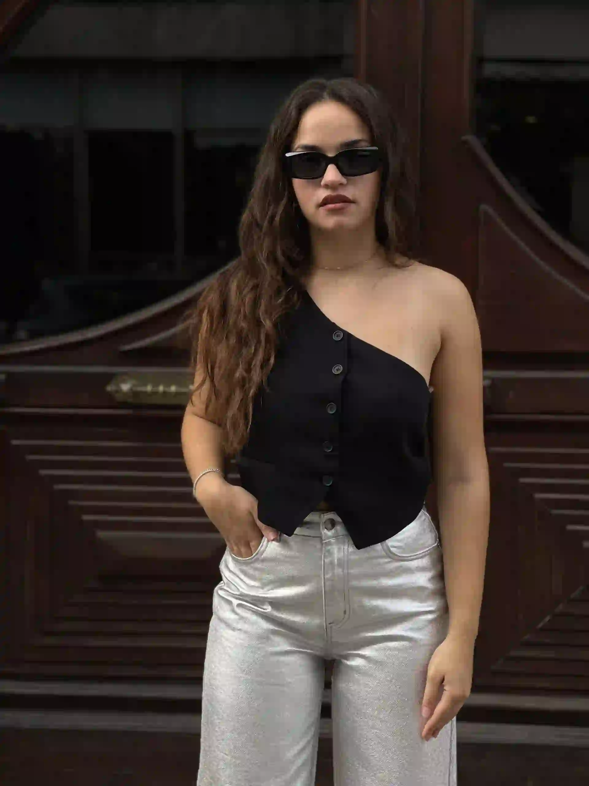 ◼️Γιλέκο Με Έναν Ώμο / Μαύρο