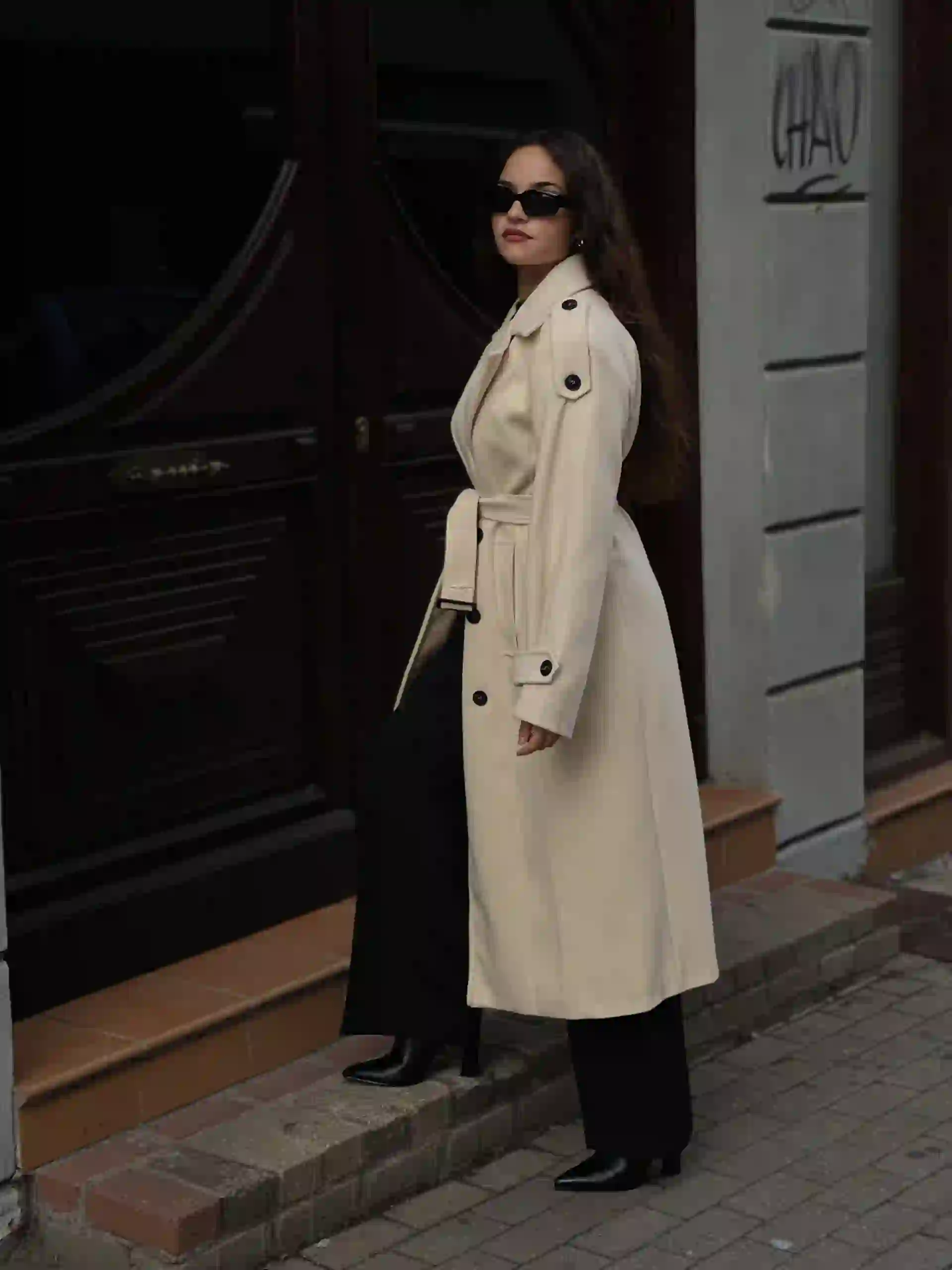 Ολόμαλλο Τrenc- Παλτό / Μπεζ