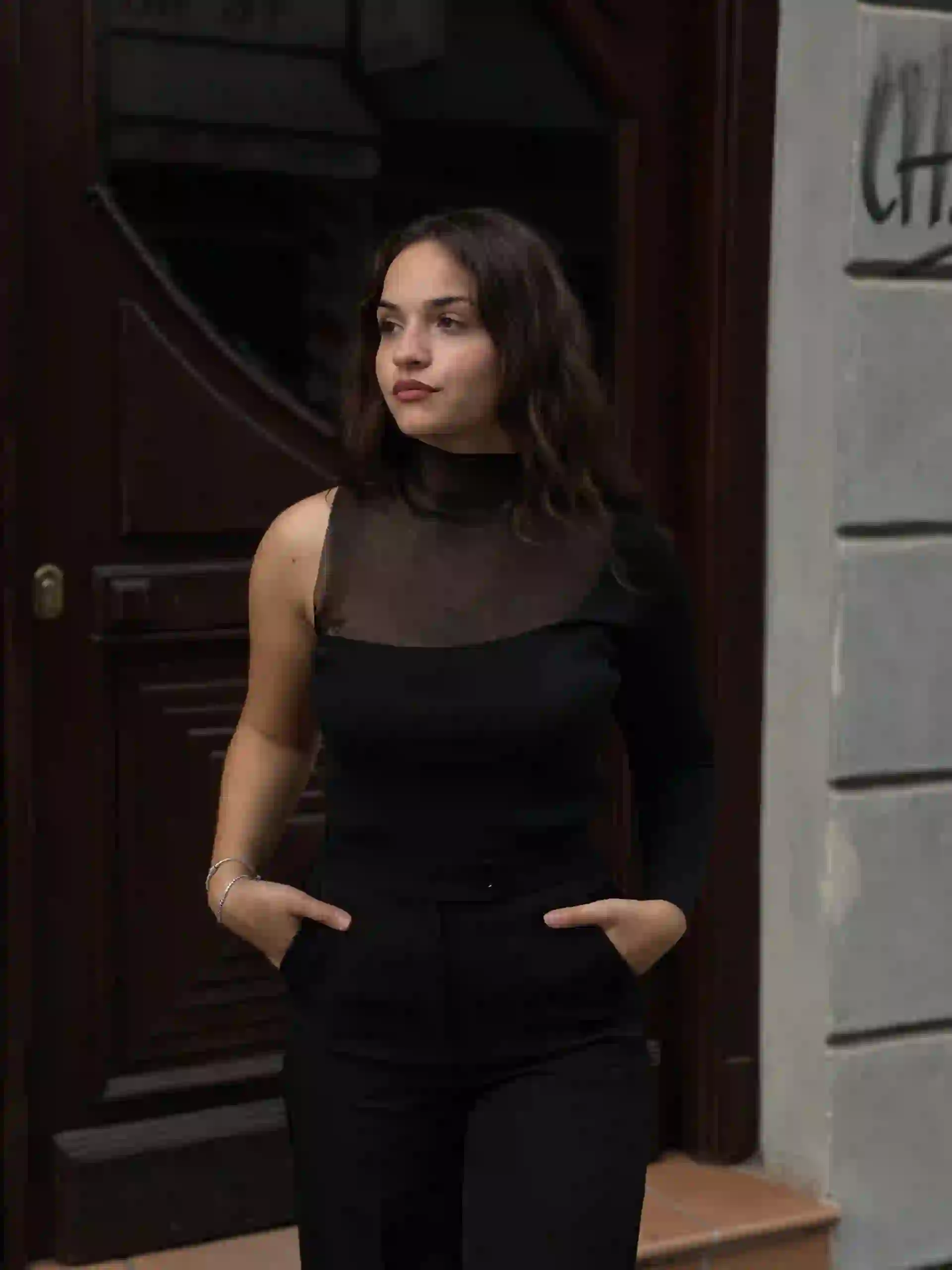 ◼️Τοπ Μπλουζάκι Με Διαφάνεια / Μαύρο