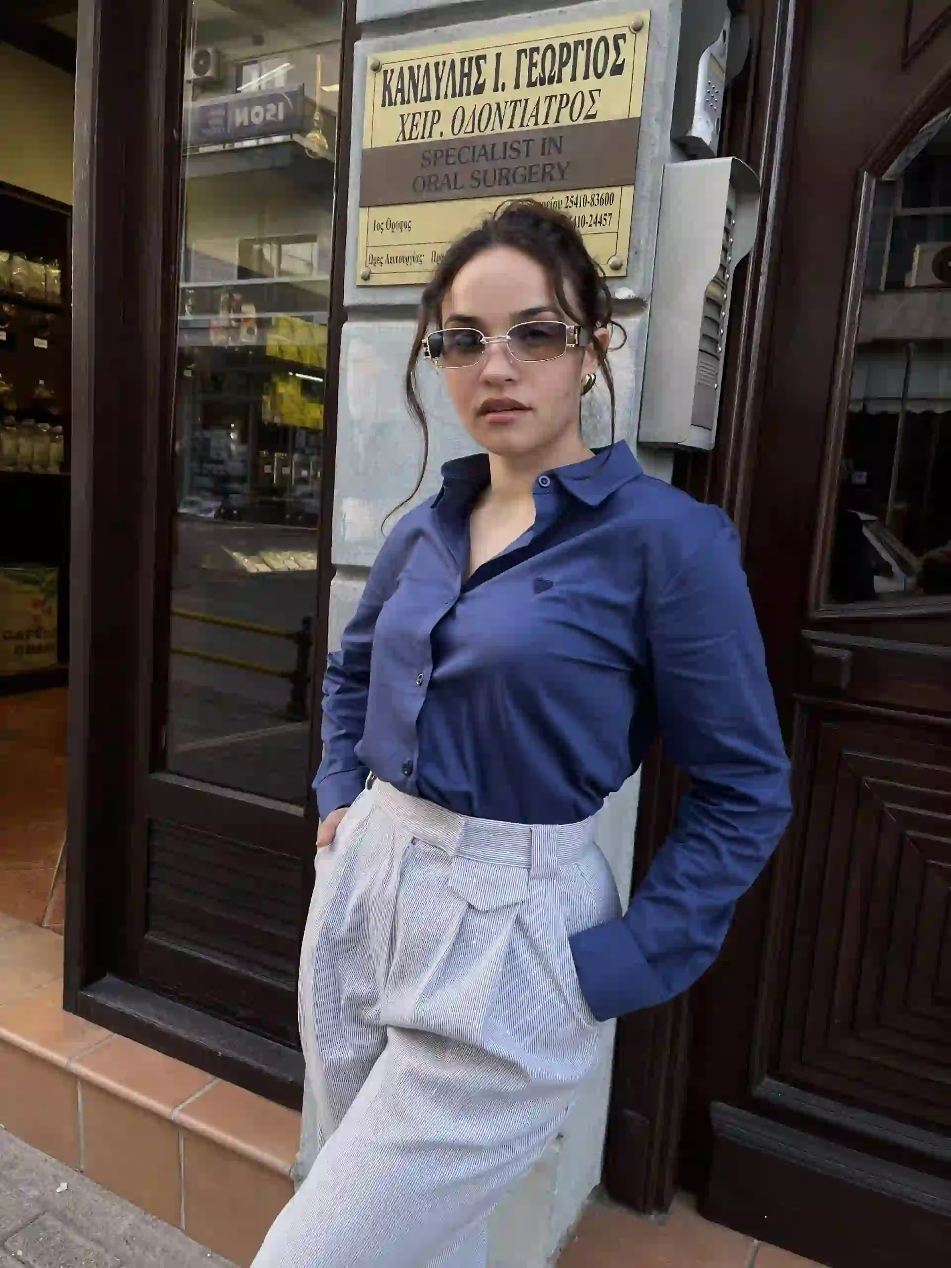 Premium Cotton Πουκάμισο / Μπλε