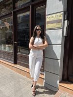PREMIUM ΣΕΤ ΚΟΥΣΤΟΥΜΙ ΛΕΥΚΟ ΜΕ ΜΑΥΡΕΣ ΡΙΓΕΣ - Image 5