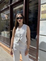PREMIUM ΣΕΤ ΚΟΥΣΤΟΥΜΙ ΛΕΥΚΟ ΜΕ ΜΑΥΡΕΣ ΡΙΓΕΣ - Image 8