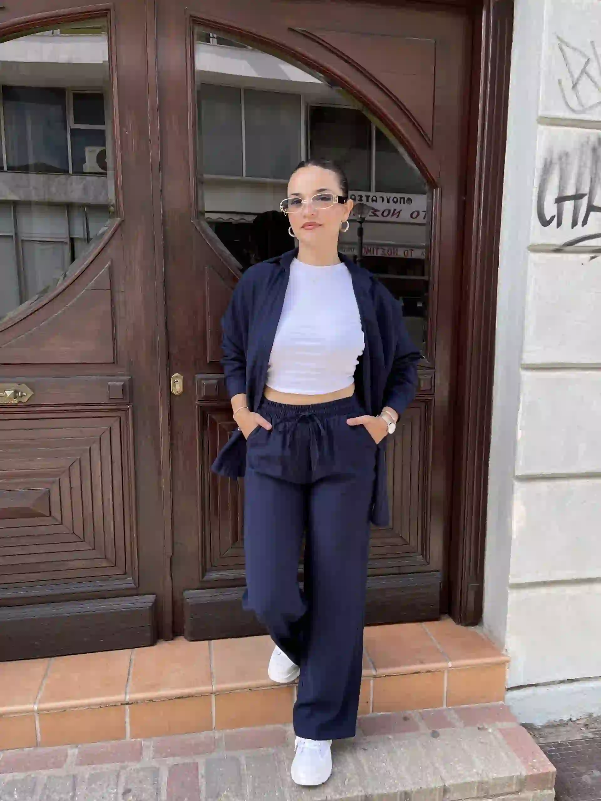 100% Cotton Σετ / Σκούρο Μπλε