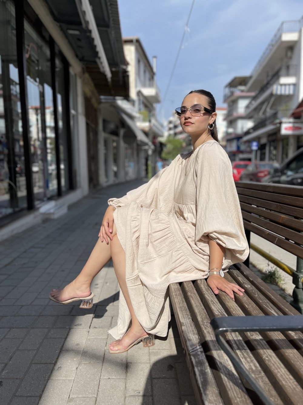 Maxi Φόρεμα / Μπεζ - Image 1
