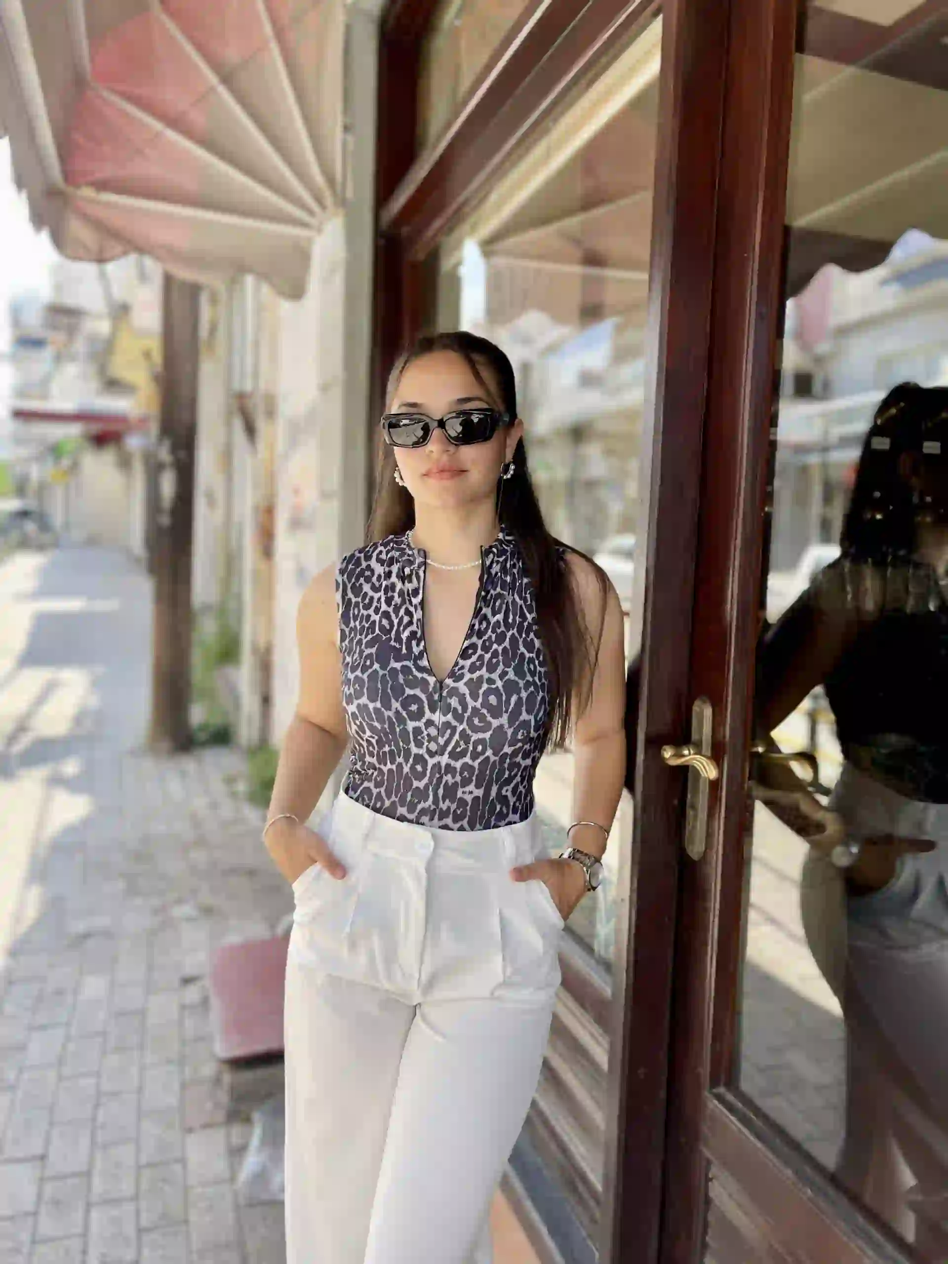 Leopard Print Κορμάκι Με Φερμουαρ