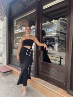 Strapless Cut Out Φόρεμα / Μαύρο 💥 - Image 3