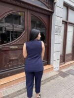 ΣΕΤ ΓΙΛΕΚΟ ΜΕ ΧΡΥΣΑ ΚΟΥΜΠΙΑ/ ΣΚΟΥΡΟ ΜΠΛΕ - Image 3