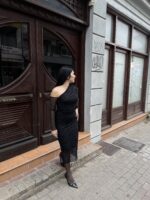 C-TROUGH ΦΟΡΕΜΑ ΜΕ ΣΤΡΑΣ/ ΜΑΥΡΟ - Image 4