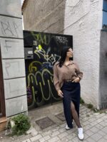 ΜΑΞΙ DENIM ΦΟΥΣΤΑ ΜΕ ΣΚΙΣΙΜΟ - ΣΚΟΥΡΟ ΜΠΛΕ - Image 3